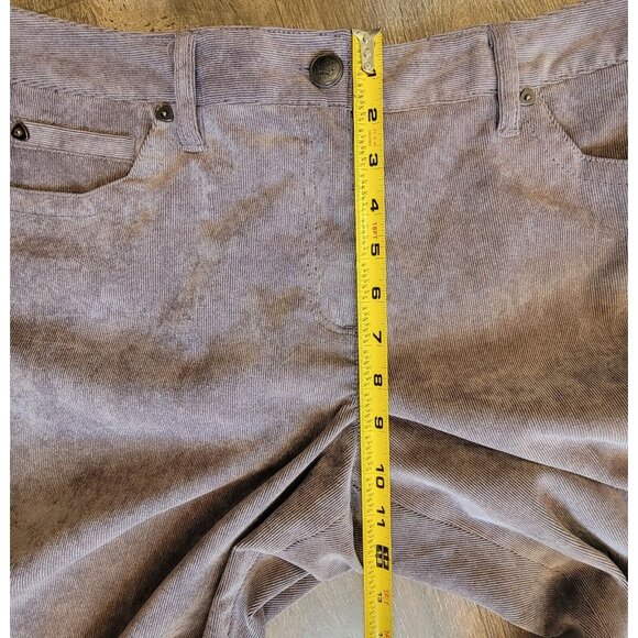 Larry Levine Gray Corduroy Straight Leg Dress Pants Womens 12 Career Business - Picture 5 of 7